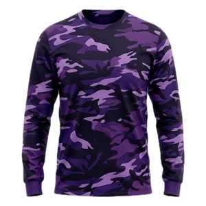 Camisetas de camuflaje para hombre impresas por sublimación personalizadas, camisetas tácticas transpirables para caza, camisetas de camuflaje para caza. - Product Image 3