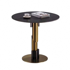 Mesa de Centro de Ónix Dorado, Serie de Mesas de Centro Metálicas, Decoración para el Hogar - Product Image 4