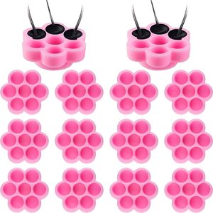 Disposable Three Color Flower Shape Eyelash Glue Cups <b>Adhesive</b> Holder Tray for <b>Lash</b> Extension - Product Image 2