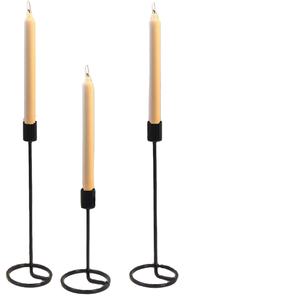 Ensemble trois bougeoirs élégants en métal en laiton vintage bougeoirs à longue tige élégants pour centre de table de mariage décor à la maison en métal - Product Image 1