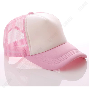 SIBRIN Custom 5 Panel Trucker Hat <b>White</b> Orange Mesh Cap Curved Brim Motorsport Skateboarding Outdoor Streetwear Casual Sports - Product Image 3