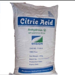 Ácido Cítrico Anhidro (CAA) Grado Industrial y Alimentario, 99.5% de Pureza, Polvo Blanco, Acidificación y Conservación, Suministro a Granel, CAS 77-92-9 - Product Image 1