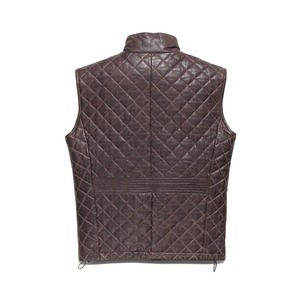 Nouveau gilet de motard pour homme en cuir d'agneau 100% personnalisé, de haute qualité, imperméable, coupe-vent, respirant, décontracté, col en V - Product Image 3