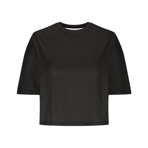 Camiseta Corta de Cuello Redondo y Manga Corta para Mujer, Talla Grande, Ligera, de Color Sólido, Informal, para Verano - Product Image 3
