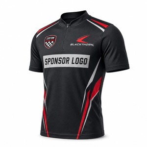 Camisetas personalizadas con cuello, 100% poliéster, camiseta de carreras personalizada, camisetas de carreras de autos, polos de carreras sublimados - Product Image 1