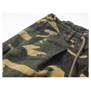 Pantalones Cargo Vintage de Camuflaje de Pierna Ancha para Hombre, Estilo Baggy Streetwear con Cordón Ajustable, Ajuste Holgado, Camuflaje Paracaídas - Product Image 6