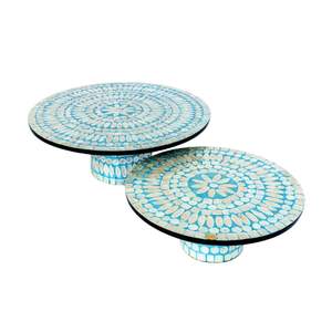 Présentoir à gâteaux en nacre incrustée, avec plateau en acrylique, fait main, pour desserts, vente en gros du Vietnam – Meilleures ventes - Product Image 4