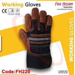 Gants de travail du cuir Gants de gréeur canadiens Guantes de Seguridad Gants en cuir du Pakistan - Product Image 3
