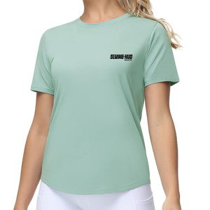 T-shirt pour femme de haute qualité 100% coton imprimé, vente en gros, style décontracté d'été, t-shirt à manches courtes pour femme - Product Image 1
