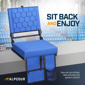 Sedile Pieghevole Reclinabile da Stadio con Supporto per la Schiena per Gradinate - Product Image 2