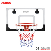 Ensemble de panneaux de basket-ball miniatures de 18 pouces à fixer au mur, fabriqué sur mesure, panneau de basket-ball à suspendre sur la porte pour enfants et adultes ANBOO