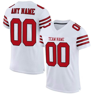 Maillot de football américain respirant pour homme, taille adulte, grande taille, manches courtes, 100 % polyester, antibactérien, séchage rapide - Product Image 6