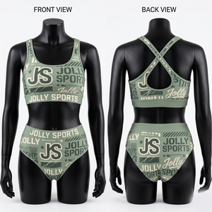 Women Purple Polyester Spandex 240 GSM <b>Bikini</b> <b>Set</b> Contrast Panel Sublimation Embroidery Logo Swimwear Women <b>Bikinis</b> <b>set</b> - Product Image 4