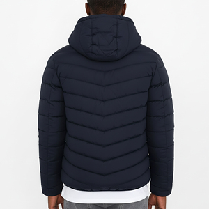 High Street Style Relaxed Fit Canvas Puffer <b>Jacket</b> <b>Padded</b> Men's Bubble <b>Jacket</b> Windproof <b>Waterproof</b> Breathable Puffer <b>Jacket</b> - Product Image 4