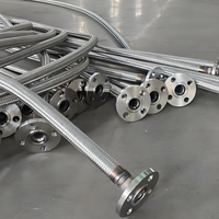 Tuyau flexible tressé en acier inoxydable du fabricant antidéflagrant et résistant au feu avec raccords de tuyaux de qualité 316L