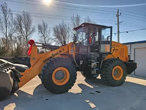 Chargeuse sur pneus jaune 5 tonnes Lonking CDM853H avec brise-roche hydraulique diesel, balayeuse et grappin à bois pour l'exploitation minière - Product Image 2