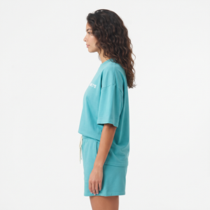 Conjunto de dos piezas para mujer con top y pantalones cortos, atuendo informal y cómodo a precio asequible, conjunto de pantalones cortos y camiseta para mujer - Product Image 3