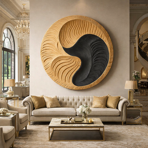 Escultura de Pared Geométrica Abstracta Art Deco, Hecha a Mano en Madera Orgánica de Lujo, Ecológica, Artística y Creativa, OEM/ODM - Product Image 2