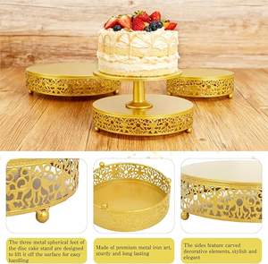 Elegante Soporte Redondo para Pasteles, Ideal para Panaderías y Uso Doméstico, Perfecto para Exhibir Pasteles en Fiestas y Bodas - Product Image 2