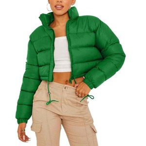 Women's <b>Winter</b> Puffer Jacket Reversible Waterproof Eco-Friendly Polyester/Nylon Fabric Stand Collar Full Sleeves Zipper Closure - Product Image 3