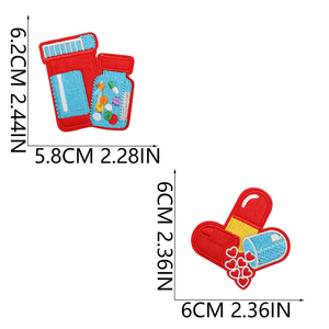 Wholesale <b>Iron</b>-On Embroidery Nurse Uniform Badge Cartoon Nurse Hat Medical Embroidered Twill Canvas Patches Custom Clothing Hat - Product Image 4
