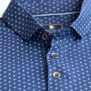 Camiseta de Golf Ligera de Algodón Premium para Hombre, Diseño Sólido, Tejido Elástico en Cuatro Direcciones, Talla Grande, Uso Deportivo, Secado Rápido - Product Image 4