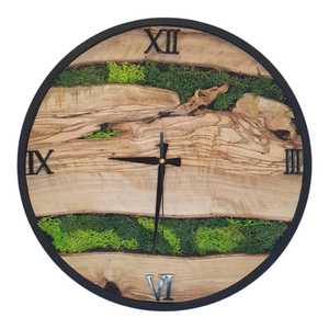 Modern Decorative Large Wooden Circular Quartz Battery Powered Wall Clock for Living Room - Product Image 1
