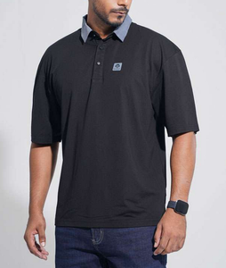 Polo de Hombre de Alta Calidad, Fabricado por OEM, 50% Algodón/50% Poliéster, 220 GSM, Cuello de Solapa Extra Grande con Contraste, Bordado - Product Image 2