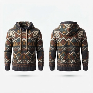 Wholesale Custom Knitted 100% Cotton Hoodie OEM Blank Heavy <b>Fabric</b> <b>Waterproof</b> Pocket Drop Shoulder Pullover Casual Sweatshirt - Product Image 1