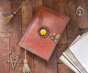 Diario de cuero Vintage de Harry Potter para mujer, suministros de brujería, papel de borde antiguo, decoración y herramientas de bruja - Product Image 5