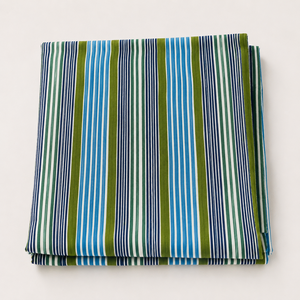 Blue Hand Block Printed Cotton Fabric <b>Set</b> With Floral Palm Stripe Motif For Kurta Dress <b>Sewing</b> Home Textile Craft Material Soft - Product Image 3
