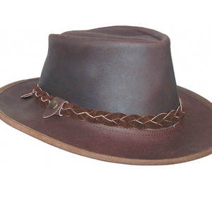 Sombrero Vaquero Occidental Clásico de Cuero Genuino Hecho a Mano con Ala Ancha para Moda al Aire Libre y Uso Diario - Product Image 5
