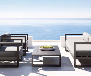 Modular Metal Frame <b>Garden</b> <b>Sofa</b> with Waterproof <b>Cushions</b> <b>for</b> Outdoor Patio Furniture - Product Image 4