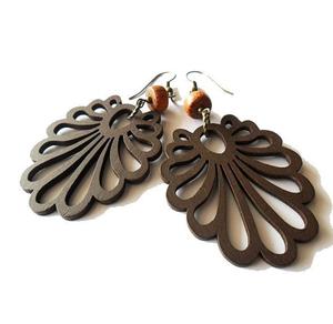 Pendientes de madera con diseño de gota de agua hawaianos de moda 2026, diseño hueco, pendientes económicos para mujer al por mayor - Product Image 2