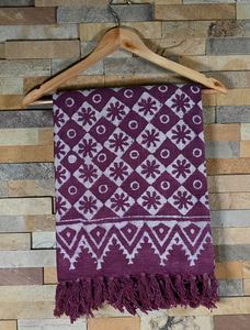 Manta Decorativa de Color Morado, 100% Algodón, Ecológica, Hecha a Mano en India, Estampada con Bloques, para Sofá, Disponible para Todas las Temporadas, Venta al Por Mayor - Product Image 2
