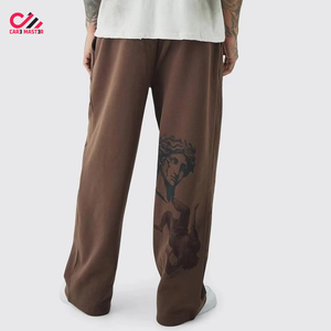 Customizable 100% Cotton Lightweight Breathable Comfortable Quick Dry <b>Men's</b> Casual <b>Baggy</b> Street Wear <b>Trousers</b> Elastic Mid - Product Image 1
