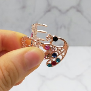 Mini pince à cheveux en métal avec strass, design mignon pour la décoration des cheveux, usage quotidien - Product Image 4