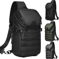 Sac de poitrine pour homme 2026, imperméable, antivol, avec port de charge USB, grande capacité, compatible avec tablette de 12,9 pouces, pour les sports de plein air