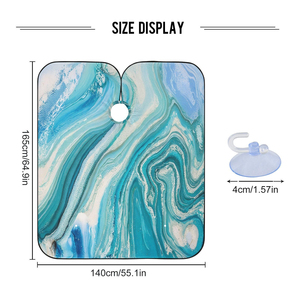 Cape de Barbier Professionnelle Imprimée par Sublimation Personnalisée en Polyester Imperméable pour Salon de Coiffure avec Col Ajustable - Product Image 3