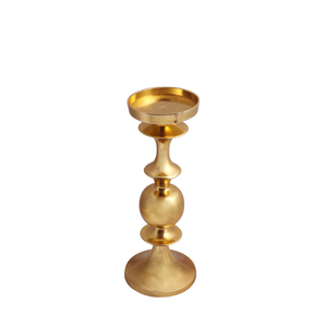 Compre un Portavelas Decorativo de Aluminio para Decoración del Hogar, Portavelas de Pilar con Acabado Dorado, Hecho a Mano y Personalizado - Product Image 1