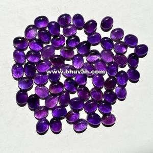 Magnifique cabochon de forme ovale lisse en améthyste violette naturelle coupant des pierres précieuses en vrac de taille libre pour la fabrication de bijoux du fournisseur - Product Image 4