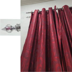 Handmade <b>Curtains</b> Rod Brackets With Pink Neon Crystal Knobs - Product Image 2