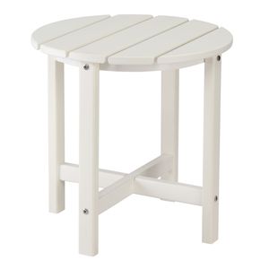 Tavolino Rotondo in HDPE Bianco a Strato Singolo 46*46*46cm per Arredamento Soggiorno - Product Image 6