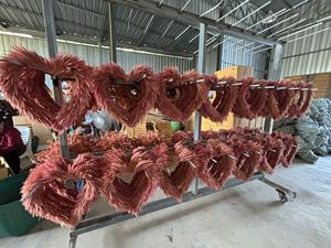 Corona Decorativa de San Valentín con Forma de Corazón, Corona de Hierba de Seda, Decoración de Boda, Corona Floral Seca de 40 CM, Corona en Forma de Corazón - Product Image 2