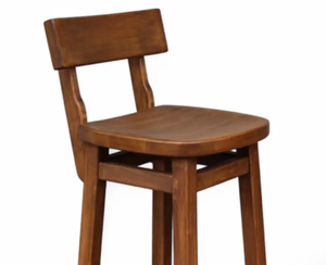 Chaise de bar en teck massif, artisanat de qualité, tabouret de bar en bois naturel, fauteuil pour la maison, salle à manger, meubles - Product Image 5