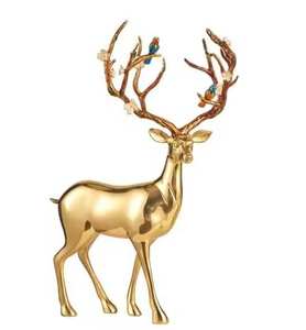 Aluminum Metal Leave Sculpture Custom Printed Table Top Decorative Trophy for Home <b>Office</b> Brass Showpiece Showcase - Product Image 2