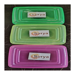Transparent Rectangular Plastic Food Container with Airtight Lid BPA Free Reusable <b>Kitchen</b> <b>Storage</b> <b>Box</b> - Product Image 3