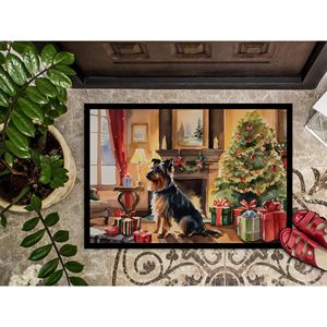 Felpudo de Navidad de Terrier australiano, alfombra acogedora para interiores y exteriores para entrada, antideslizante y lavable, pila baja de 24H X 36W - Product Image 3