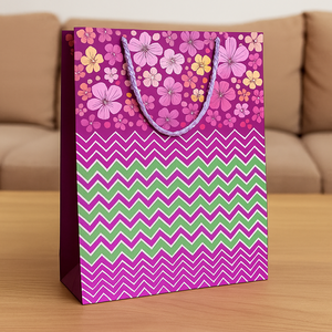 Wholesale Colorful Printed Paper Gift <b>Bags</b> with Rope Handles Custom Shopping <b>Packaging</b> <b>Bags</b> for Boutique Retail - Product Image 2