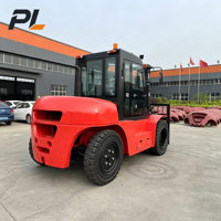 Chariot élévateur diesel contrepoids 8000 kg, 8 tonnes, double essieu, déplaceur latéral, mât 3 étages pour la logistique portuaire